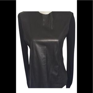 Helmut Lang long sleeve leather shirt